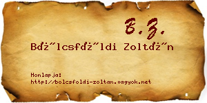 Bölcsföldi Zoltán névjegykártya