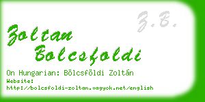 zoltan bolcsfoldi business card